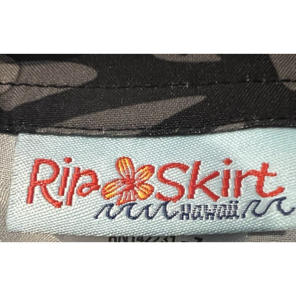 RipSkirt Womens Size XL Shibori Charcoal Length 2  Beach Hawaiian Tropical - Picture 5 of 8